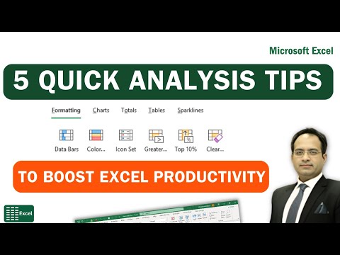 Uses of Quick Analysis Tool In Ms excel