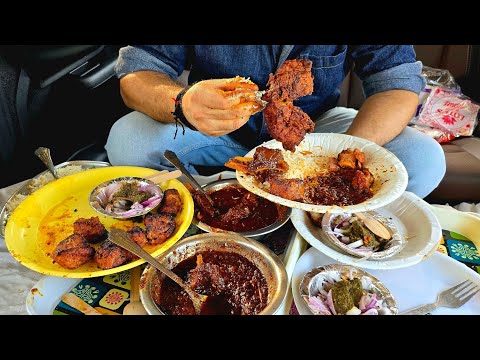 Punjabi Brother Ka Khatta Meat Aur Chicken Lollypop Aur Roasted Fish | Surankote Wale | jammu food