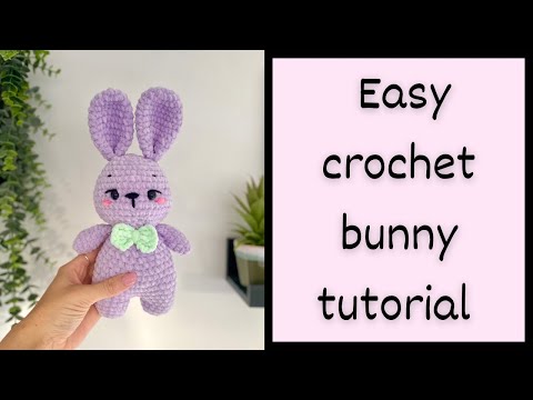 Easy crochet bunny plushie/toy tutorial for beginners✨ Step by step free amigurumi tutorial