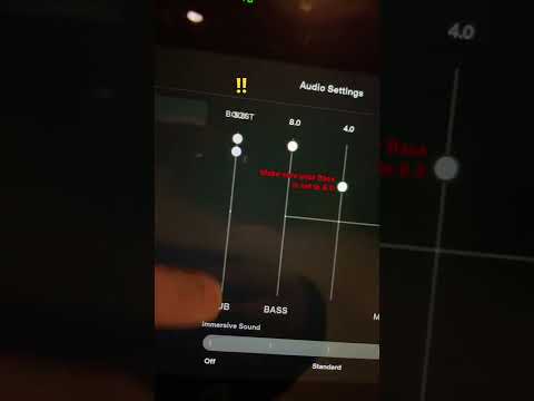 Tesla Model Y version 11 Audio Settings Easter Egg on Subwoofer