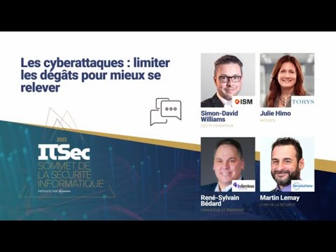 Les cyberattaques : limiter les dégâts pour mieux se relever - ITSec 2023