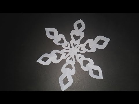 How to make 6 pointed Snowflake with paper/ snowflake paper craft/ easy snowflake cutting #craft