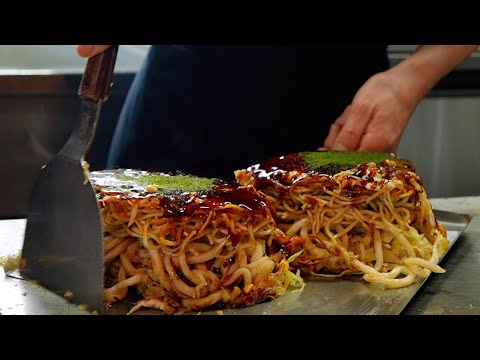 [Hiroshima, Japan] Hiroshima okonomiyaki with crispy noodles that you will become addicted to!