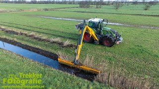 Toering | Maaikorven | Fendt 724 + BOS | Ditch maintenance | Grabenpflege