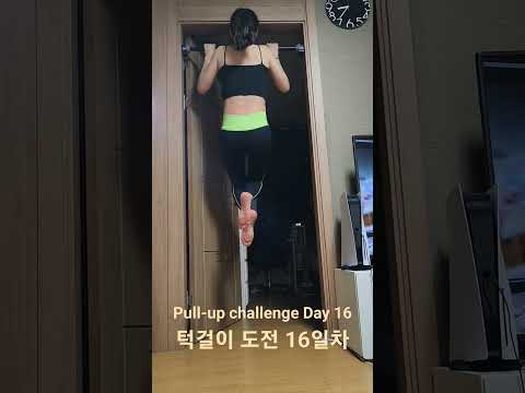 pullup challenge Day 16 #pullup #pullupchallenge #턱걸이 #턱걸이챌린지 #풀업 #풀업챌린지 #운동하는여자 #운동기록 #오운완 #홈트 #운동