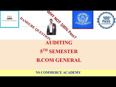 AUDITING IMP QUESSTIONS -AUDITING - 5TH SEMESTER - B.COM GENERAL - O.U