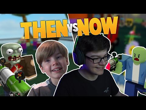 THEN vs NOW | Plants & Zombies vs Gardens & Graves #roblox