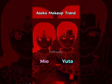 Mio & Yuta joined the Asoka Makeup Trend 😆♥️ #sakuraschoolsimulator #shorts #tiktok #trending