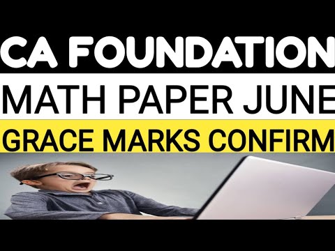 |CA Foundation Grace Marks Math Paper Confirm 👍| Good News For CA foundation|