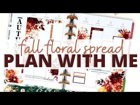 PLAN WITH ME | CLASSIC VERTICAL HAPPY PLANNER | LUXE FALL & FALL ELEMENTS LIVE LOVE POSH SPREAD