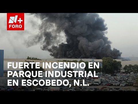 Incendio en bodegas en parque industrial en Escobedo, Nuevo León - Las Noticias