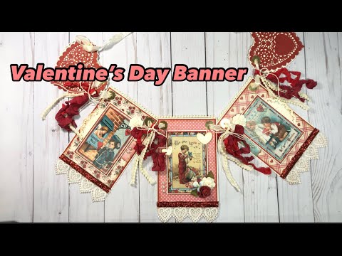 Valentine’s Day Banner CCC DT project share | Country Craft Creations | Cupid’s Heart