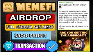 Memefi Airdrop Allocation Criteria | MemeFi Airdrop Update | MemeFi Airdrop Eligibilty