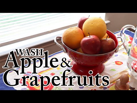 Wash Apple🍎 and Grapefruits🍊, Baking Soda, Wash Fruits, ASMR, Lifestyle, Bible