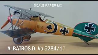 albatros DVa paper model step by step