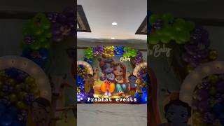 Krishna theme decor #baby shower#babyshowerhighlights #krishna #trending #ytshorts #viralvideo