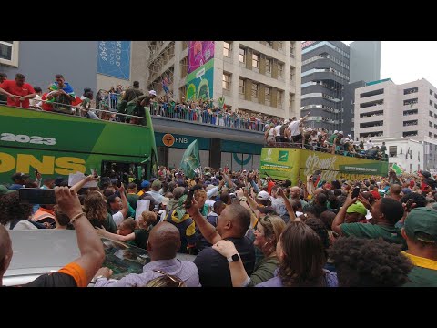 Springboks Victory Parade Cape Town CBD | Rugby World Champions