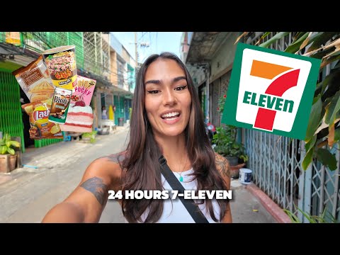 24 Hours Only Eating 7-Eleven Food, Bangkok Thailand | Cheap and Easy