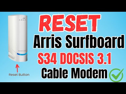 Reset ARRIS Surfboard S34 DOCSIS 3.1 Cable Modem | Devicessetup