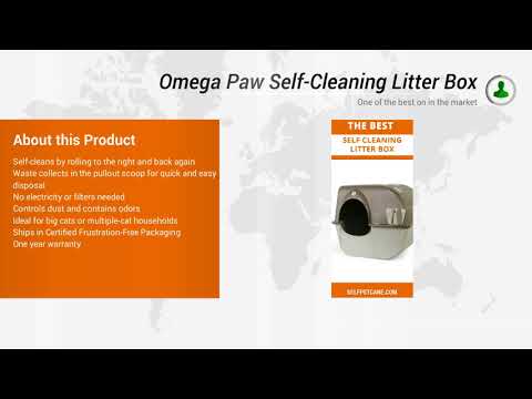 Omega Paw Self Cleaning Litter Box Pewter