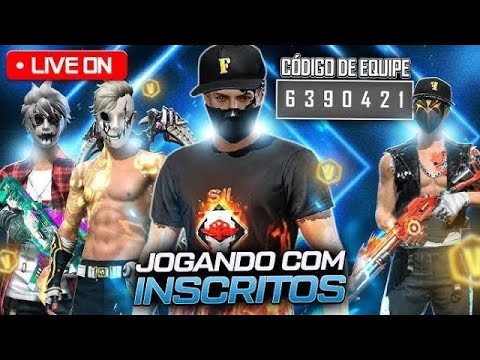 🔥RUMO AO DESAFIANTE🔥JOGANDO COM INSCRITOS🔥CÓDIGO DE EQUIPE🔥UPANDO CONTA🔥FREE FIRE AO VIVO🔥