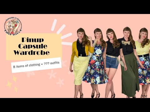 How to Create a Pinup Capsule Wardrobe - how many outfits can I get from 8 items of clothing?