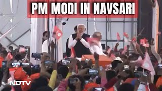 PM Modi Holds Mega Roadshow In Gujarat's Navsari