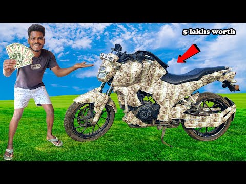 My Bike Modified With 500 Rupees Cash 😳 Money Bike #mrsuncity #mrsuncityvlog