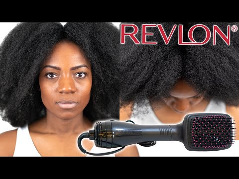 REVLON SALON ONE STEP HAIR DRYER and STYLER (REVIEW & DEMO) (4B/4C Natural Hair)