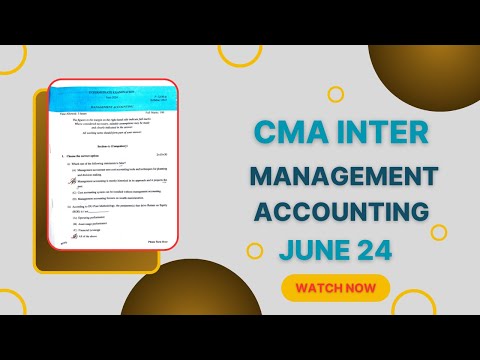 CMA INTER MANAGEMENT ACCOUNTING PAPER JUNE 2024 I PAPER REVIEW l GROUP 2 l MCQ SOLVE l BY VEDANT l ⏩