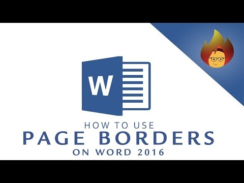 How to use PAGE BORDERS | MICROSOFT WORD 2016