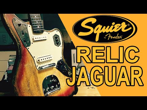 Squier Jaguar Relic! DEU CERTO? Guitarra relicada em casa! #guitar #jaguar #squier