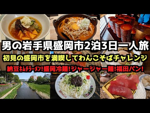 【岩手県旅行】男の盛岡市2泊3日一人旅　#vlog #東北旅行 #盛岡市  #盛岡大通商店街  #盛岡グルメ