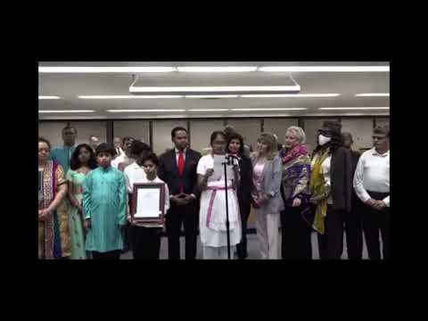 Aurora IL SewaDiwali 2022 proclamation at the city council meeting