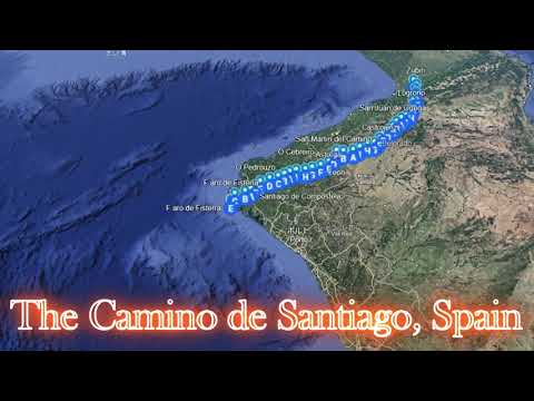 Camino de Santiago simulation route image way of french route #camino #caminodesantiago #pilgrimage