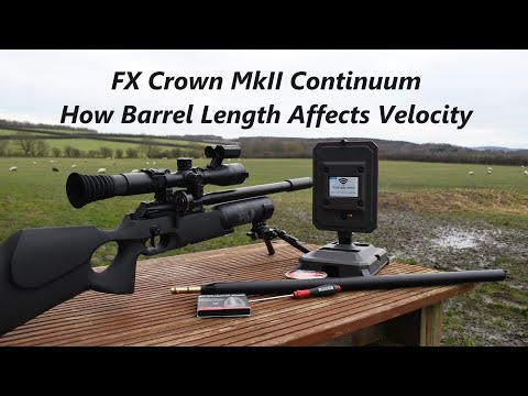 How Barrel Length Affects Air Rifle Muzzle Velocity in an FX Crown II Continuum