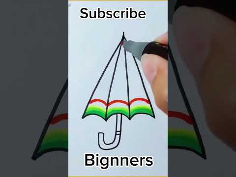 Draw Umbrella for bignners/#Shorts