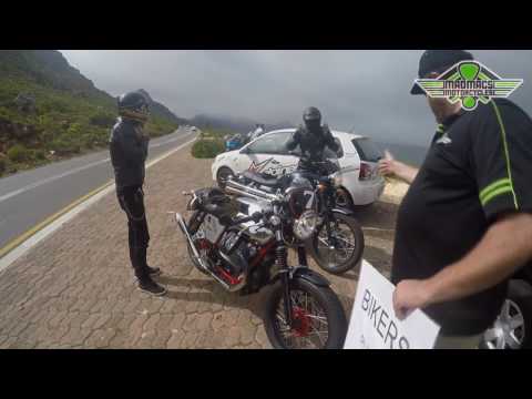 Mad Macs Kawasaki handing out FREE coffee to riders on the Rooi Els pass.