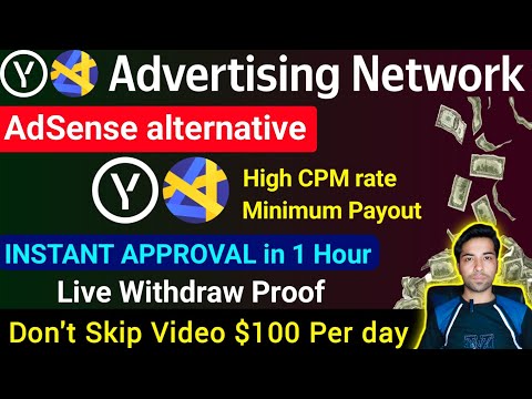 Best High Paying Google Adsense Alternative Ad Network 100$ Per Day instant Approval | Yandex Ad