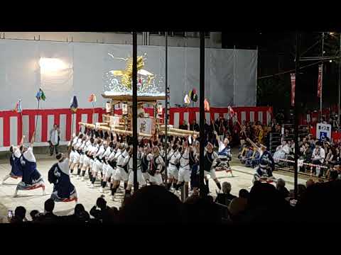 全身全霊の蓬莱鯱伝説 銀屋町 鯱太鼓 令和6年 くんちの夕べ 中央公園