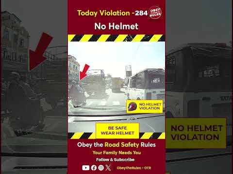 TODAY VIOLATION-284 Protect your ride with helmet #otr #chennaitrafficpolice #obeytherules