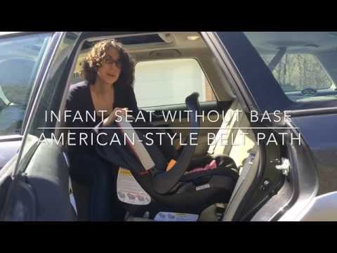 How to Install an Infant Car Seat Without Its Base (American-style belt path)