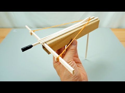 【DIY】ミニクロスボウ（ボウガン）の作り方 How to make a mini crossbow