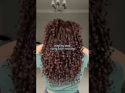 Step by step curly hair routine! ❤️ #curlyhairroutine #curlyhair #haircare