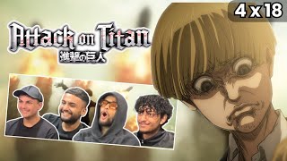 THE BEAST HAS ARRIVED!!! | Anime NEWBIES vs. Attack on Titan 4x18 "Sneak Attack" Reaction