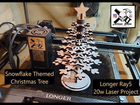 Snowflake Themed Christmas Tree, Longer Ray5 20w Laser Project