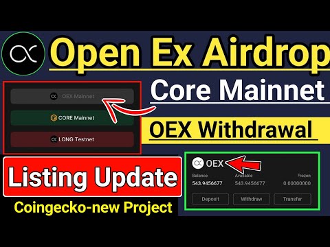 🔥OpenEX Withdraw । satoshi core mining । Glyph Exchange OG । openex mainnet । openex listing update