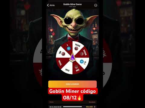 🔥Goblin Miner Código 08/12🔥 #goblin #telegram #bitcoin #airdrop