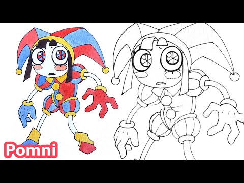 How to draw Pomni from The Amazing Digital Circus!