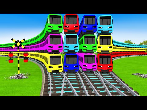 【踏切アニメ】あぶない電車 12 TRAIN 🚦 Fumikiri 3D Railroad Crossing Animation #2024